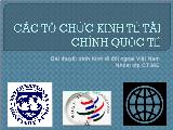 Các tổ chức kinh tế tài chính quốc tế