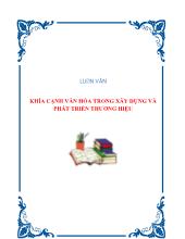 Luận văn Khía cạnh văn hóa trong xây dựng và phát triển thương hiệu