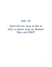 Luận văn Quy trình mua hàng và dịch vụ chăm sóc khách hàng của Hotdeal. Phân tích SWOT