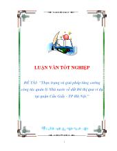 Luận văn Thực trạng và giải pháp tăng cường công tác quản lý Nhà nước về đất Đô thị qua ví dụ tại quận Cầu Giấy - Thành phố Hà Nội
