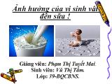 Ảnh hưởng của vi sinh vât đến sữa