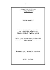 Bài toán đếm nâng cao trong tổ hợp và ứng dụng