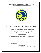 Báo cáo Thực hành môn hóa học