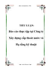 Báo cáo Thực tập tại Công ty Xây dựng cấp thoát nước và Hạ tầng kỹ thuật