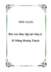 Báo cáo Thực tập tại công ty Xi Măng Hoàng Thạch