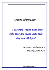 Chuyên đề Thực trạng và giải pháp phát triển bền vững ngành nuôi trồng thuỷ sản Việt Nam