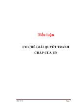 Cơ chế giải quyết tranh chấp của un