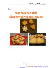 Công nghệ sản xuất bánh quy xốp và bánh quy dai