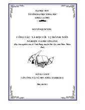 Công tác xã hội với vị thành niên nghiện game online