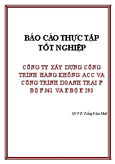 Công ty xây dựng công trình hàng không ACC và công trình doanh trại F bộ F361 và E bộ E 293