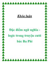 Đặc điểm ngữ nghĩa -Logic trong truyện cười bác Ba Phi