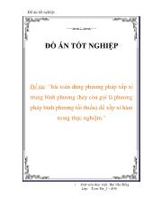Đề tài Bài toán dùng phương pháp xấp xỉ trung bình phương (hay còn gọi là phương pháp bình phương tối thiểu) đểxấp xỉhàm trong thực nghiệm
