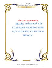 Đề tài Đánh giá xếp loại hạnh kiểm học sinh dựa vào bảng chấm điểm thi đua