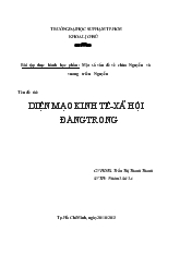 Đề tài Diện mạo kinh tế-Xã hội đàng trong