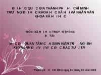 Đề tài Mức độ quan tâm của sinh viên trường Đại học Khoa học xã hội & Nhân văn đối với việc đọc báo tuổi trẻ