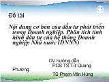 Đề tài Nội dung cơ bản của đầu tư phát triển trong Doanh nghiệp. Phân tích tình hình đầu tư của hệ thống Doanh nghiệp Nhà nước (DNNN)