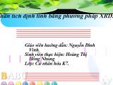 Đề tài Phân tích định tính bằng phương pháp XRD