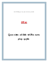 Đề tài Quan niệm cổ điển về Nhà nước pháp quyền