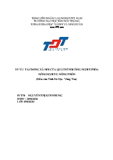 Đề tài Tác động xã hội của quá trình công nghiệp hóa nông nghiệp, nông thôn (điển cứu tỉnh Bà Rịa – Vũng Tàu)