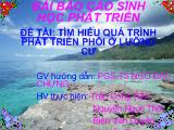 Đề tài Tìm hiểu quá trình phát triển phôi ở lưỡng cư