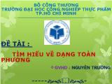 Đề tài Tìm hiểu về dạng toàn phương