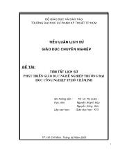 Đề tài Tóm tắt lịch sử phát triển giáo dục nghề nghiệp trường đại học công nghiệp thành phố Hồ Chí Minh
