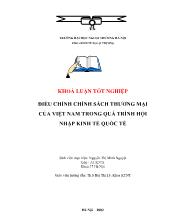 Điều chỉnh chính sách thương mại của Việt Nam trong quá trình hội nhập kinh tế quốc tế