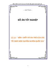 Đồ án Bản chất và vai trò của các tổ chức độc quyền xuyên quốc gia
