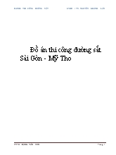 Đồ án Thi công đường sắt Sài Gòn - Mỹ Tho
