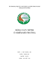 Động vật chỉ thị ô nhiễm môi trường