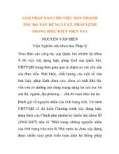 Giải pháp nào cho việc đẩy nhanh tốc độ xây dựng luật, pháp lệnh trong điều kiện hiện nay