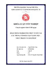 Hoạt động marketing trực tuyến tại các trung tâm đào tạo tại Hà Nội – thực trạng và giải pháp