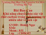 Khả năng chuyển hóa các vật chất cacbon trong môi trường tự nhiên nhờ vi sinh vật