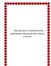 Khái quát chung về tình hình phát triển nguồn nhân lực thông qua giáo dục và đào tạo ở Việt Nam