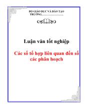 Luận văn Các số tổ hợp liên quan đến số các phân hoạch