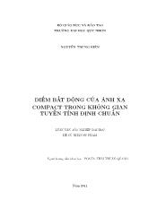 Luận văn Điểm bất động của ánh xạ compact trong không gian tuyến tính định chuẩn