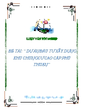 Luận văn Dự án đầu tư xây dựng khu chung cư cao cấp Phú Thuận