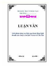 Luận văn Giải pháp nâng cao hiệu quả hoạt động kinh doanh của công ty du lịch Vietravel Cần Thơ