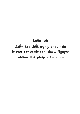 Luận văn Kiểm tra chất lượng, phát hiện khuyết tật cọc khoan nhồi- Nguyên nhân- Giải pháp khắc phục