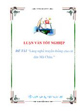 Luận văn Làng nghề truyền thống của cư dân Mã Châu