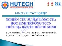 Luận văn Nghiên cứu sự hài lòng của học sinh trường Trung cấp công nghiệp trên địa bàn Thành phố Hồ Chí Minh