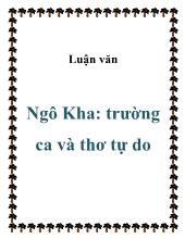 Luận văn Ngô Kha: trường ca và thơ tự do