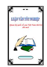 Luận văn Quan hệquốc tếcủa Việt Nam thời kỳ đổi mới