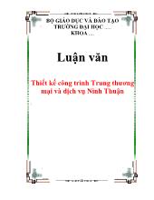 Luận văn Thiết kế công trình Trung thương mại và dịch vụ Ninh Thuận