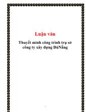Luận văn Thuyết minh công trình trụ sở công ty xây dựng Đà Nẵng