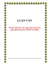 Luận văn Thuyết minh kết cấu công trình trung tâm giám định hang hóa Thành phố Hồ Chí Minh