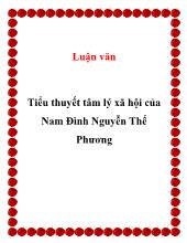 Luận văn Tiểu thuyết tâm lý xã hội của Nam Đình Nguyễn Thế Phương