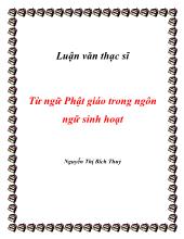 Luận văn Từ ngữ Phật giáo trong ngôn ngữ sinh hoạt