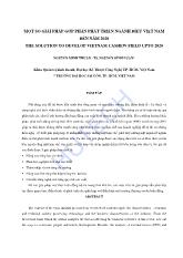 Một số giải pháp góp phần phát triển ngành điều Việt Nam đến năm 2020