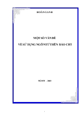 Một số vấn đề về sử dụng ngôn từ trên báo chí